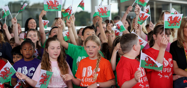 ABC Choir greet The King and Queen during their visit to mark 25 years of the Senedd